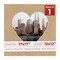 Beige Suede Mat Board for 17x17 Frames - Heart Opening for 12x12 Photos